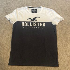 Hollister white/ gray v-neck tee shirt size XS